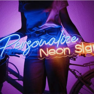 Custom Name Neon Sign Neon Light Sign Personalized Neon Decorations Birthday Decor Neon Sign Aesthetic Room Decor image 2