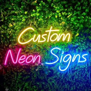 Custom Name Neon Sign Neon Light Sign Personalized Neon Decorations Birthday Decor Neon Sign Aesthetic Room Decor image 1