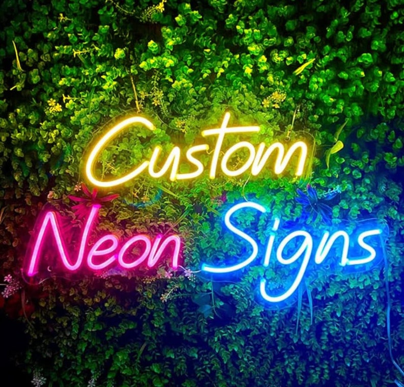 Custom Name Neon Sign Neon Light Sign Personalized Neon Decorations Birthday Decor Neon Sign Aesthetic Room Decor image 1