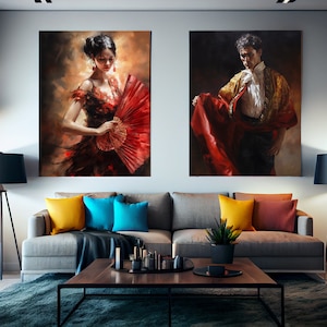 Flamenco Tänzerin Stierkämpfer Set | Spanisches Paar | Digitaler Download