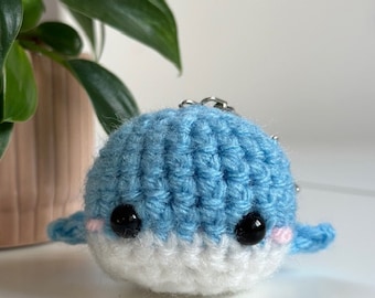 BTS Whale Keychain, Purple Whale Keychain, Whale Amigurumi