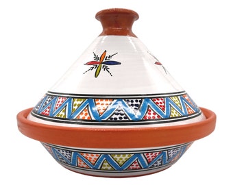 Handmade pottery oven-fired tagine in Turquoise Blue