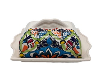 butter dish butter tray with lid all handmade in artisanal pottery