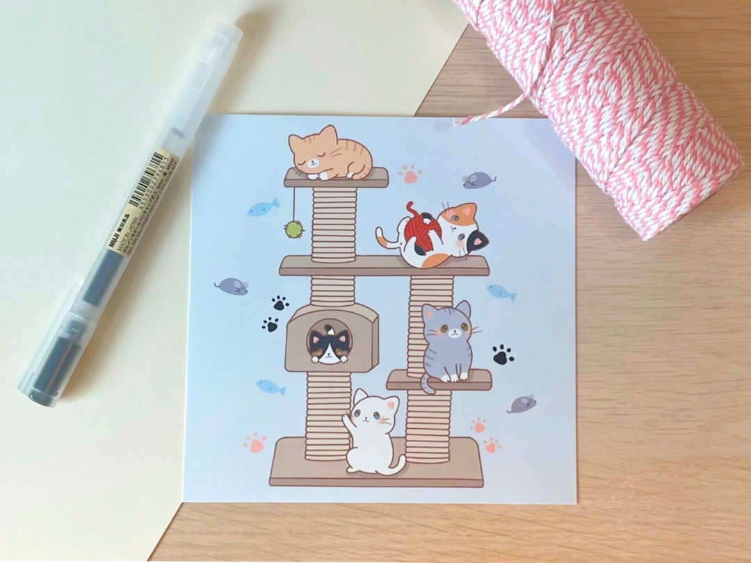 Cat Tower Art Cat Tower Art