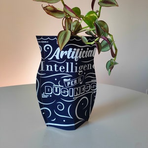 Capa de vaso de papelão feita à mão - feita com capas de revistas em papelão especial de edição limitada - diferentes temas de plantadores de interior