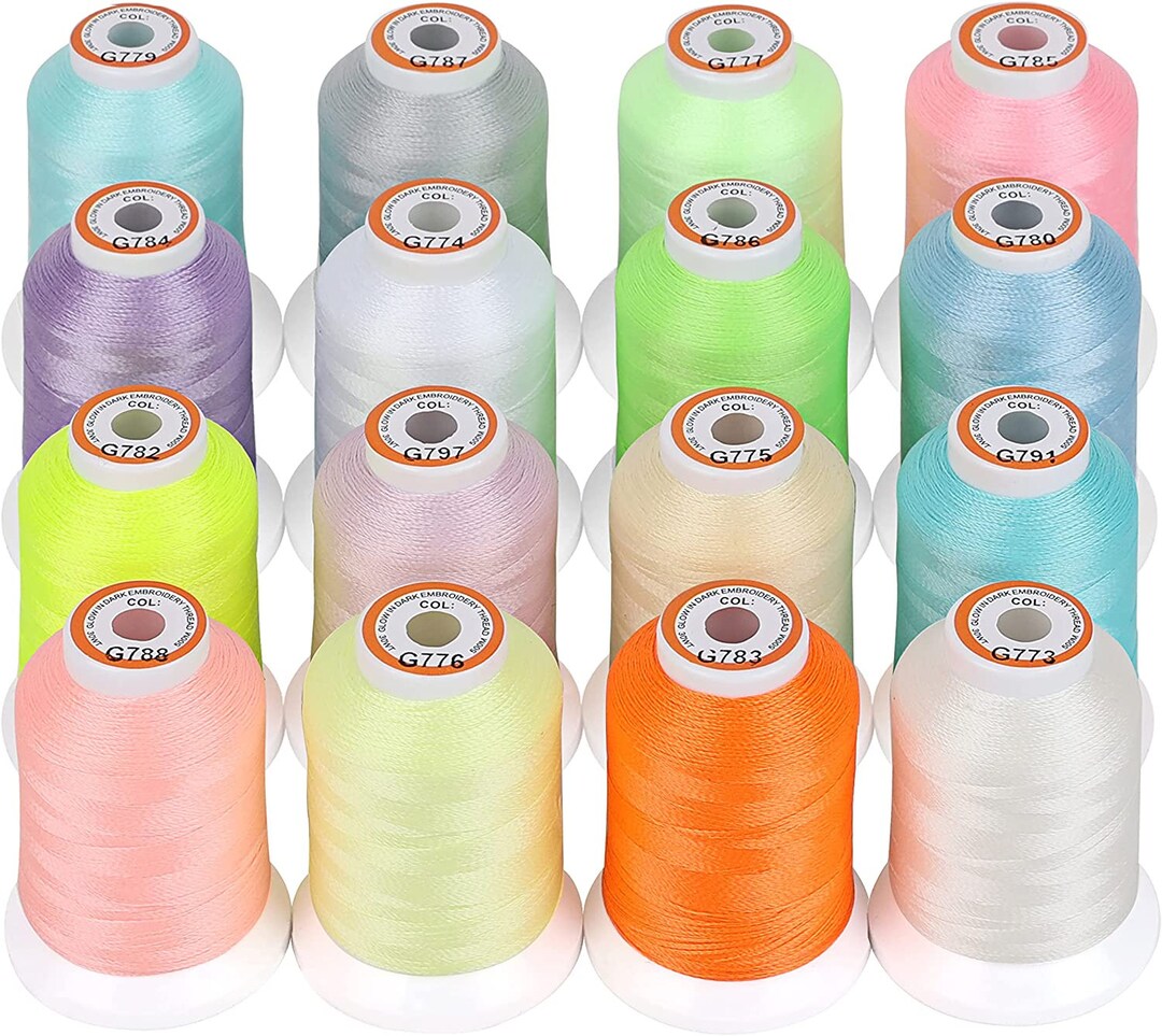 New Brothread 16 Colors Luminary Glow in the Dark Embroidery Etsy