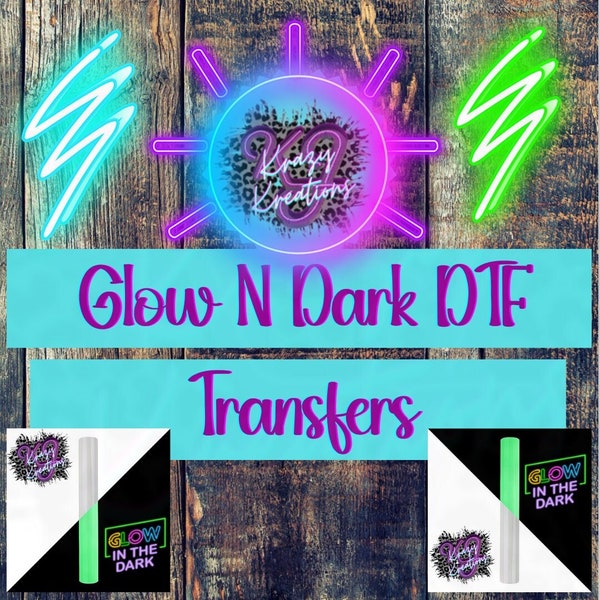 Custom DTF Transfer, Glow N The Dark Film Transfer, DTF Transfers, Ready for Press, On Special Luminous Film Transfer, Dtf Heat Transfer