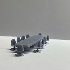 HO SET Meeting Table with Chairs Office Bundle 1/87 Scale