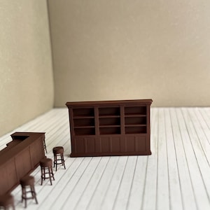 Vintage Bar For Pubs Restaurants Cafes , HO Scale 1:87, Brown Painted image 5