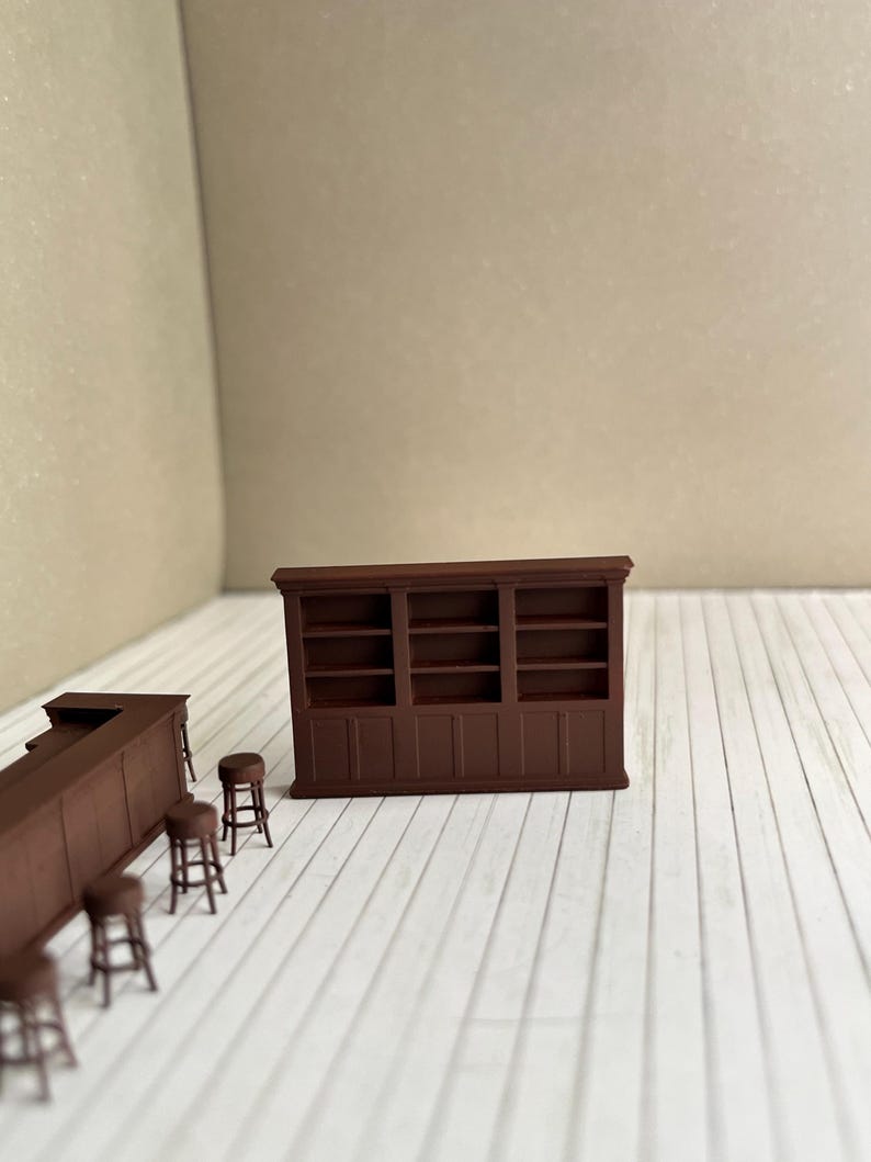 Vintage Bar For Pubs Restaurants Cafes , HO Scale 1:87, Brown Painted image 5
