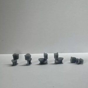 5 pcs Standard Toilet 1/87 HO Gauge