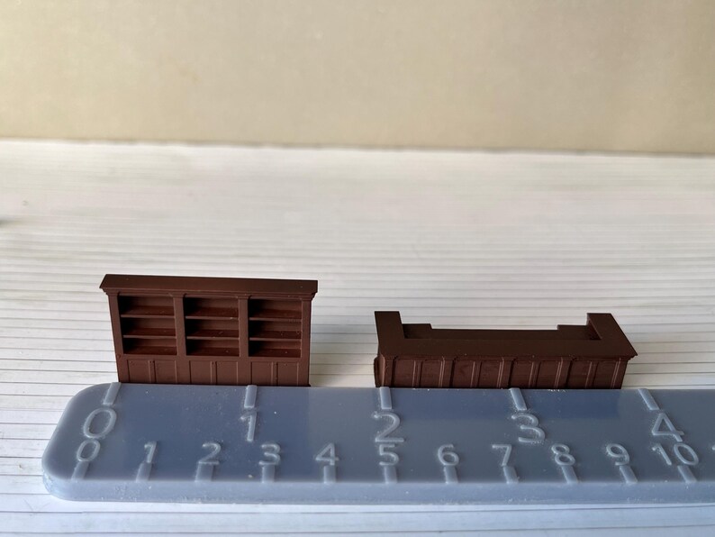 Vintage Bar For Pubs Restaurants Cafes , HO Scale 1:87, Brown Painted image 6