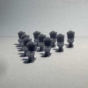 Standard Toilet SET, 10 PCS 1:72, Gray Unpainted