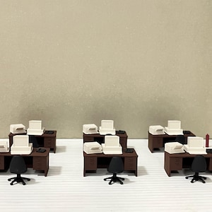 Office Working Space, O Scale, 1:48 Painted