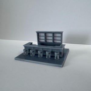 Bar for Pubs Restaurants And Cafes, HO Scale 1:87 Grey Unpainted