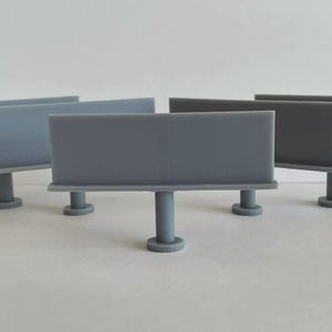 Modern Billboard SET, 5 PCS 1/87 HO Gauge, Unpainted