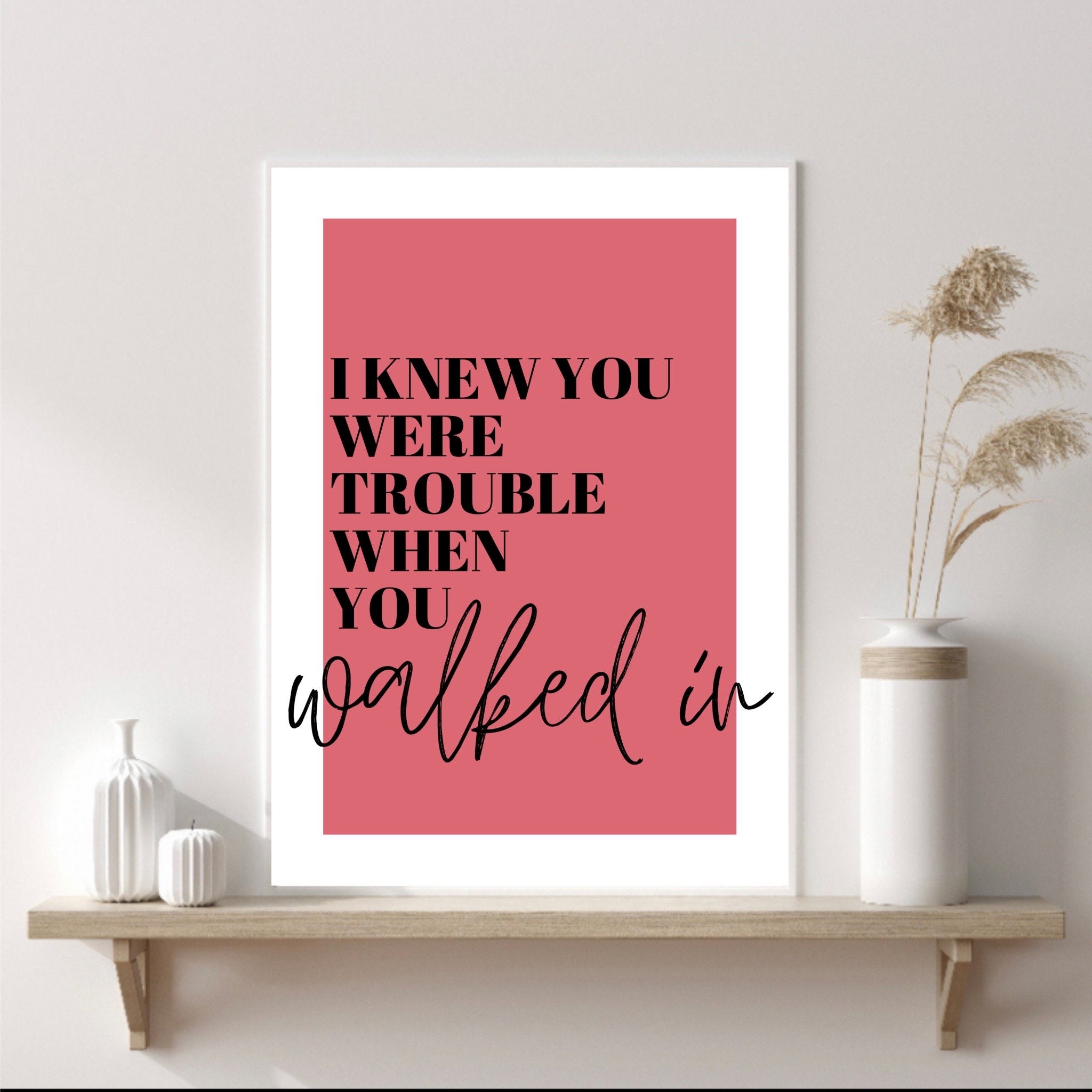 Trouble Lyrics Print -  Israel