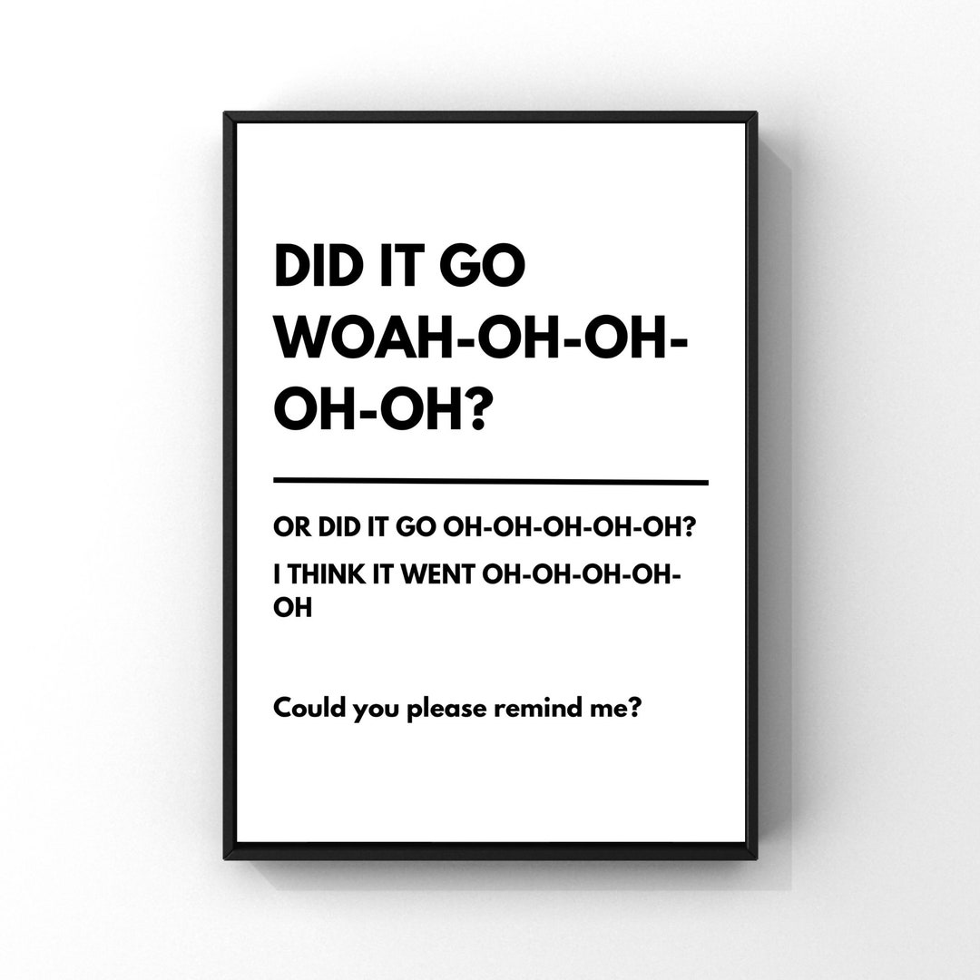 Song Lyrics Poster, Song Quote Print, Song Wall Art, Music Lover Gift