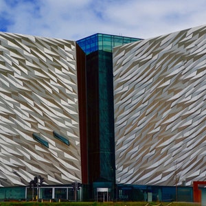 modern architecture, Titanic Museum, The Sorrow, Story & Soul, Belfast, Ireland, Fine Art Photo Remarkable structure, modern architecture,