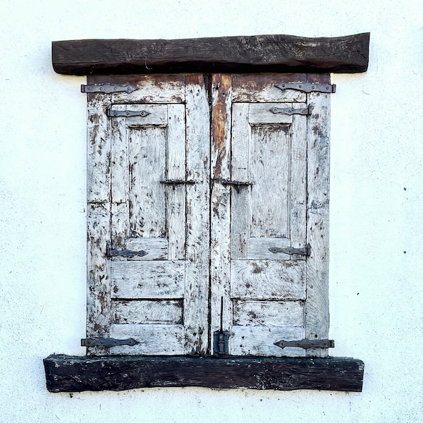 old wooden window shutters, abstract shutter, architectural shutter,  shutter art, wall hanging, home decor, Vintage shutters,