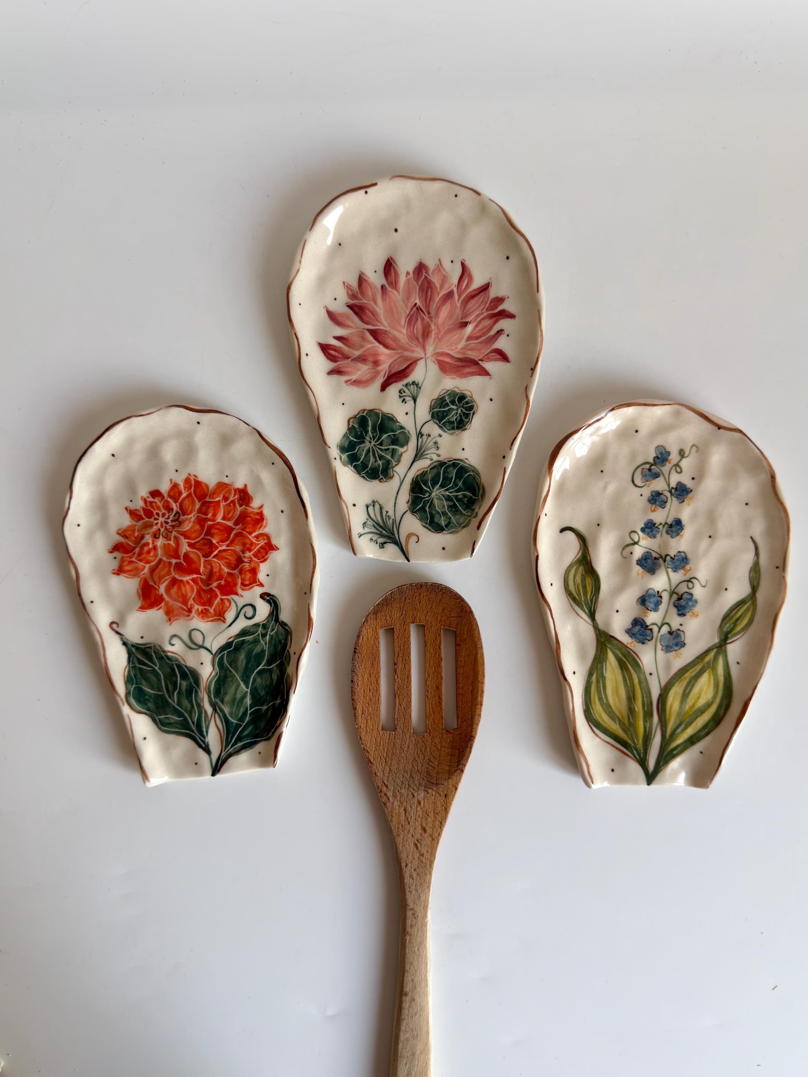 Floral Spoon Holder