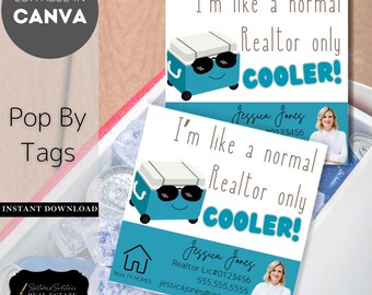 I'm Like a Normal Realtor Only Cooler | Ice Chest Pop By | Real Estate Marketing Editable Canva Template