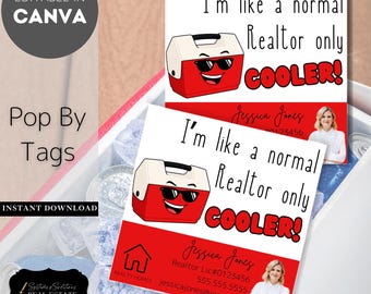I'm Like a Normal Realtor Only Cooler | Ice Chest Pop By | Real Estate Marketing Editable Canva Template