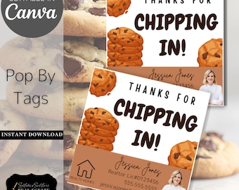 Thanks for Chipping In! Pop By Tags | Editable | Real Estate Marketing, Summer Pop By