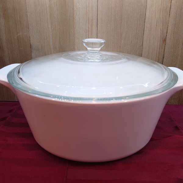 Corning Ware All/Just White 4 Quart Round Casserole B-4-B with Lid
