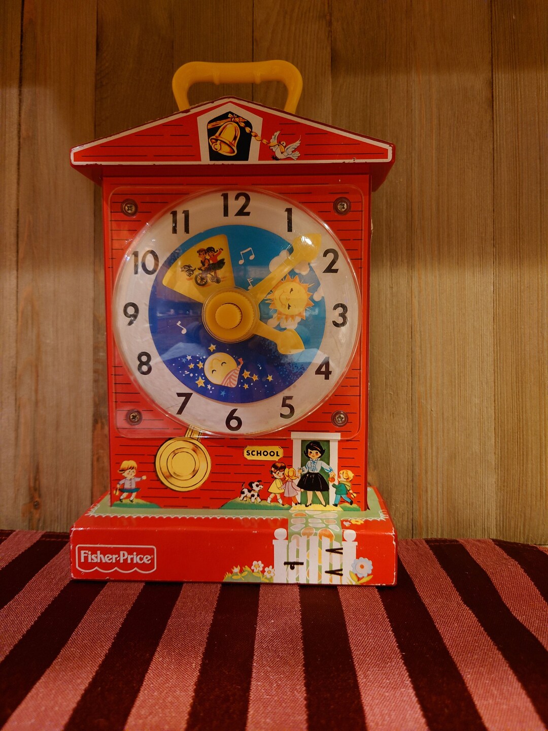 Mattel Fisher Price Classic Teaching Clock Music Box Works Etsy
