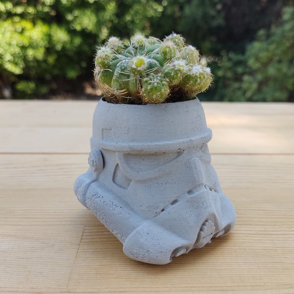 Trooper Concrete Planter, Plant Pot, Plant Decor, Concrete Flower Pot, Handmade Concrete Home Decor