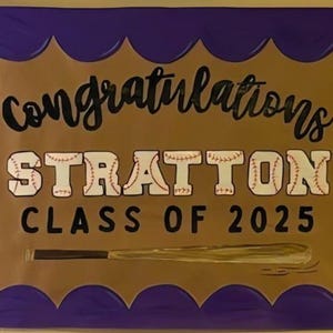 Personalized Hand Painted Graduation Banner