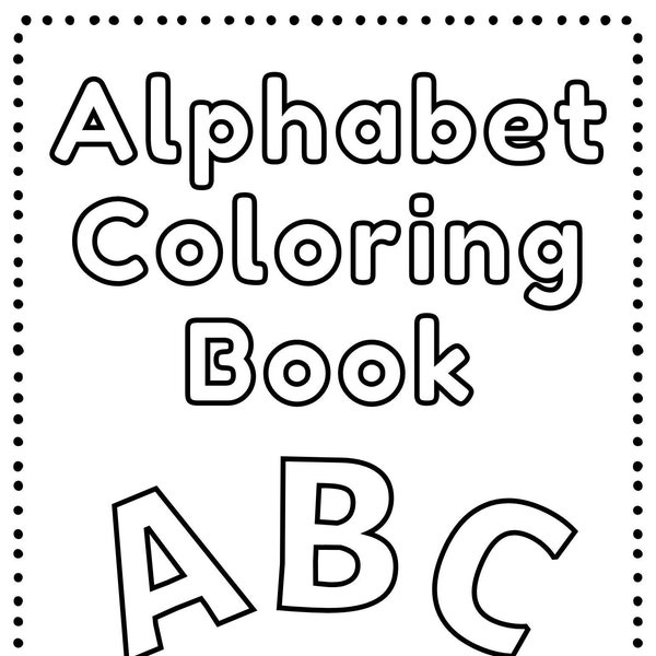 Alphabet Coloring Book Printable 27 Worksheets Preschool Kindergarten Homeschool Instant Download Educational Early Development ABC