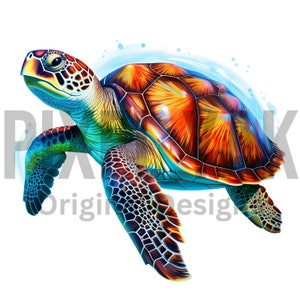 Hand Drawn Tie Dye Turtle Png Sublimation Design, Turtle Png, Sea Animal Png, Turtle Clipart Png,Turtle Background Png Digital Downloads