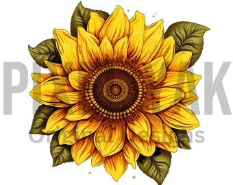 Sunflower Background Png Sublimation Design,Sunflower Png, Hand Drawn Sunflower Png, Sunflower Clipart Png, Sunflower Png Digital, Retro