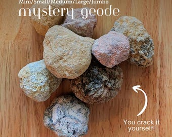 Geoda natural - Cristal sin abrir procedente de Brasil/EE. UU.