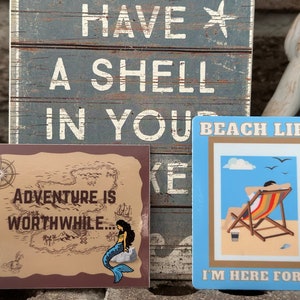 Beach Life Vinyl Sticker - Tropical Summer Vibes (3&quot;)