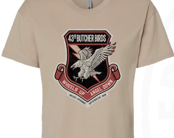 Koszulka damska z okrągłym dekoltem 43rd Butcher Birds – od Daniela Krausa ANGEL DOWN