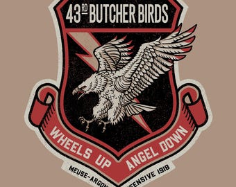 Naklejka winylowa 43rd Butcher Birds – z filmu Daniela Krausa ANGEL DOWN