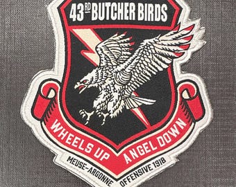 43. tkana naszywka Butcher Birds – z książki Daniela Krausa ANGEL DOWN
