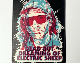 Dead But Dreaming of Electric Sheep - vinyl sticker - homage to Paul Tremblay's novel