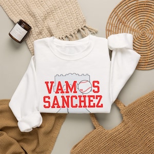 Vamos Sanchez Liberty Bell-tröja | Philadelphia Baseball Fan Crew Neck