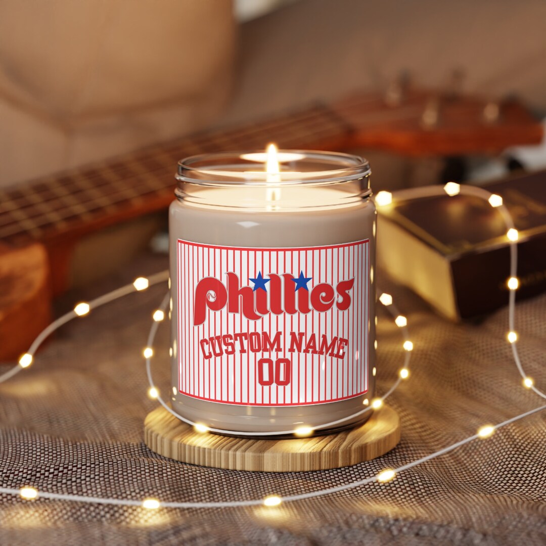 Philadelphia Phillies Custom Candle Phillies Custom Decor Phillies Home