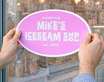 Custom Window Decals – Clear & Opaque Vinyl | Storefront Window Graphics | Business Window Signage | Waterproof Stickers