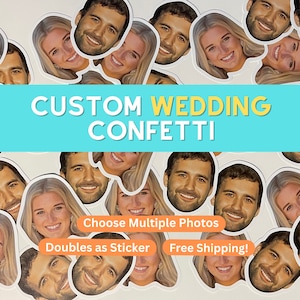 Custom Groom Face Confetti Face Stickers Wedding Decor Wedding Party Favor Custom Face Stickers Custom Decals Face On Sticker Wedding Table