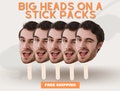 SALE Custom Heads on a Stick Face on a Stick Custom Bachelorette Party Big Head Face Cutout Bridal Party Props Fat Head Custom Face Fan