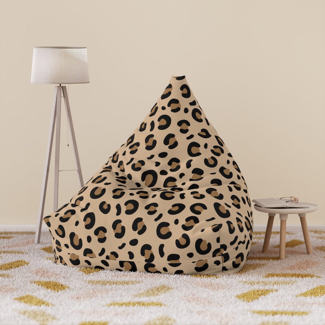 Cheetah Animal Print Bean Bag Chair Cover Aesthetic New Home Etsy