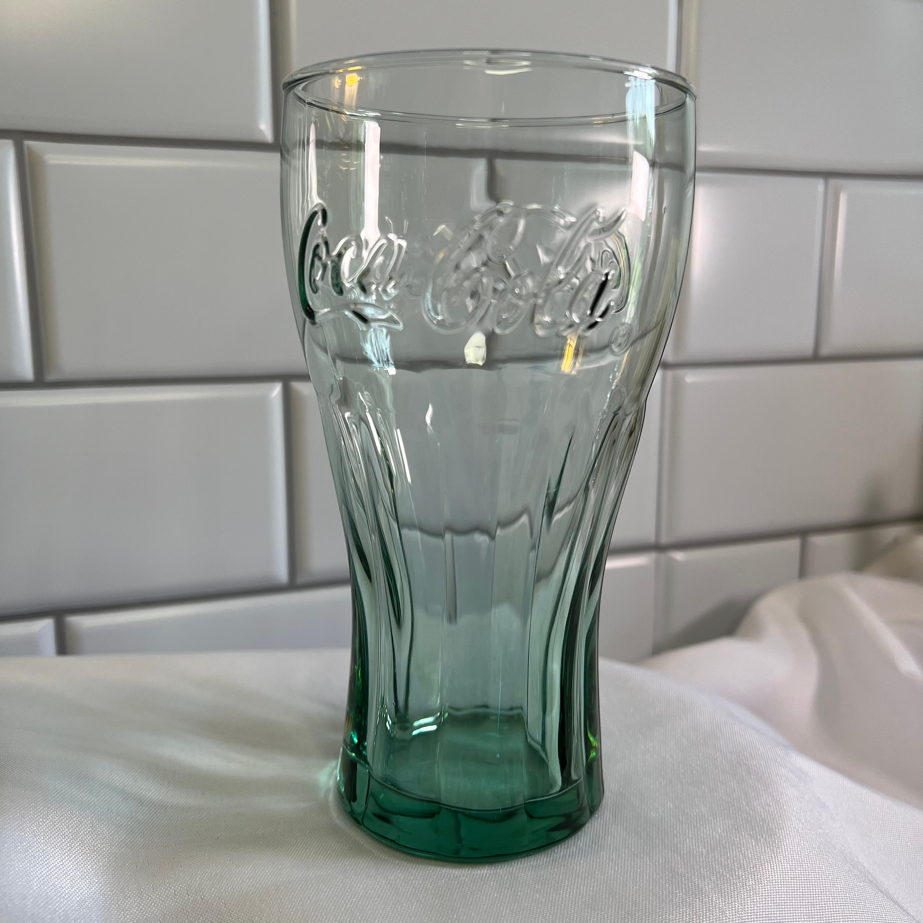 Vintage Cocacola Tumblers set of 5, Colored Collector Glasses in