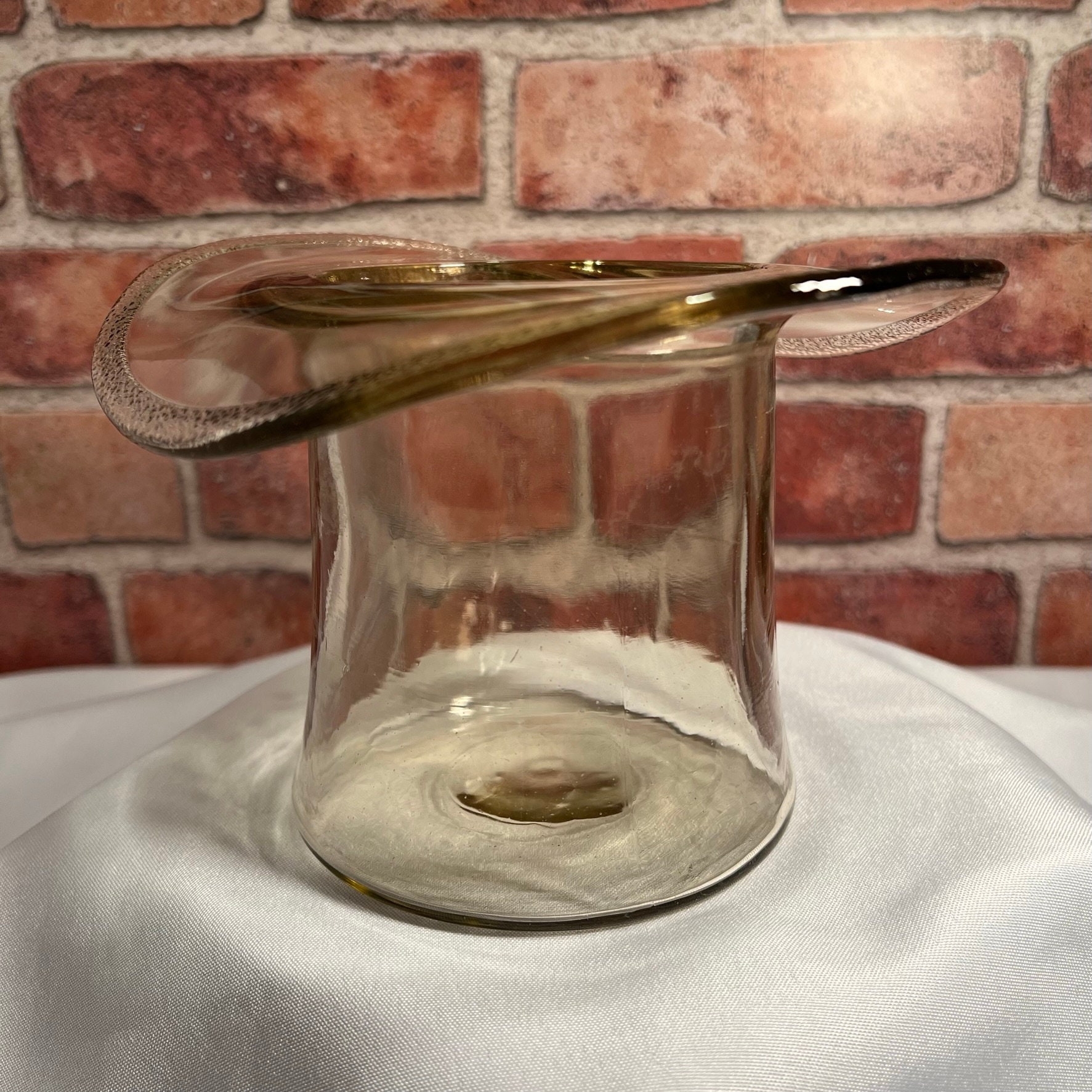 Art Deco Glass Top Hat Ice Bucket Vase or Trinket Dish Etsy