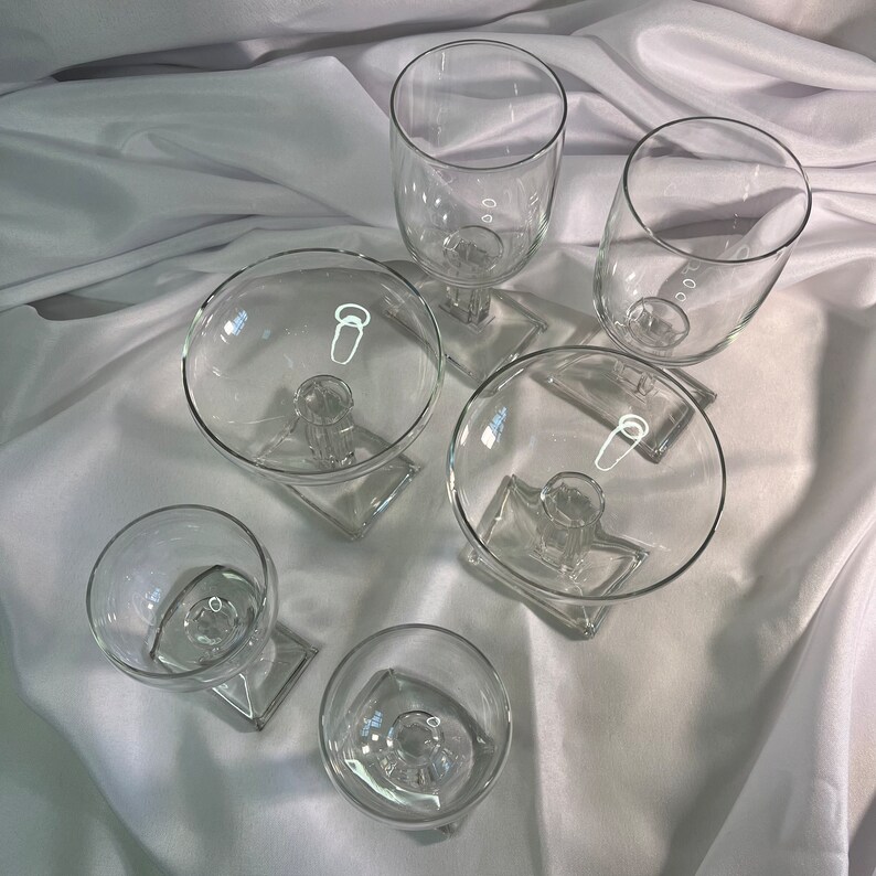 Vintage new Era Art Deco Bar Glasses by Heisey set of 6 2 Etsy